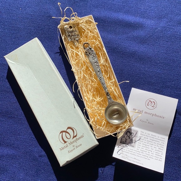 🎁 GREAT HOSTESS GIFT 🎁 NEW Vintage Pewter Limited Hanging Coffee Scooper - Picture 1 of 12